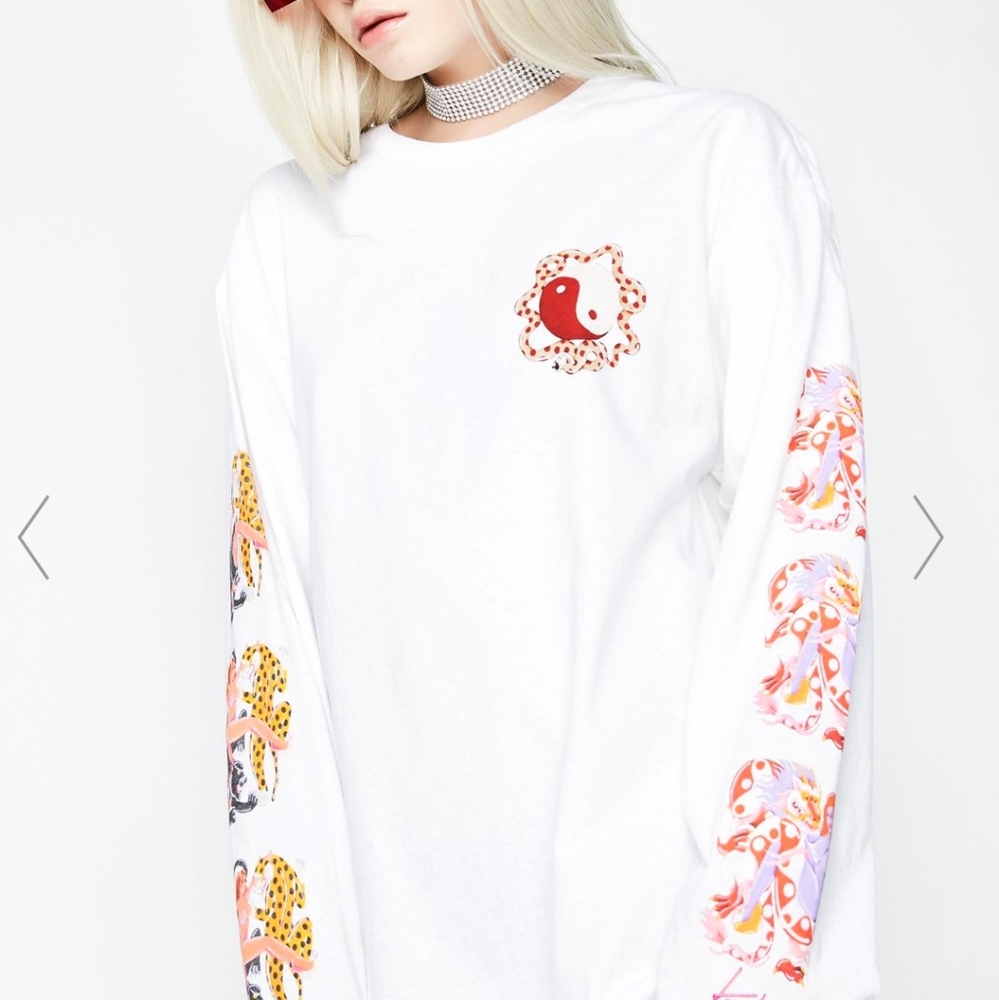 🐆☯️🐉NWT HUF Chloe K Yin-Yang Long Sleeve Tee